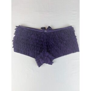 Vintage Daisy Corsets Cacique Ruffle Panties 3XL Purple Excellent Mesh Bow